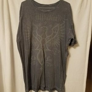2/$20 Affliction Men's Gray T-shirt 3XL